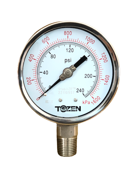 STAINLESS STEEL PRESSURE GAUGE (SPQ-ZR & SP-ZR SERIES)